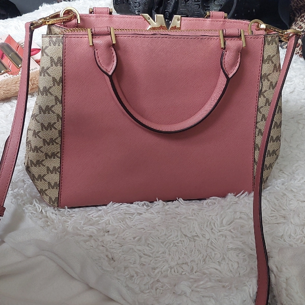 Michael Kors Pink and Tan Women's Bag